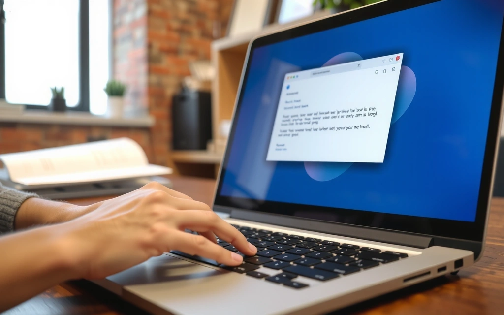 Osoba pisząca e-mail z pytaniami