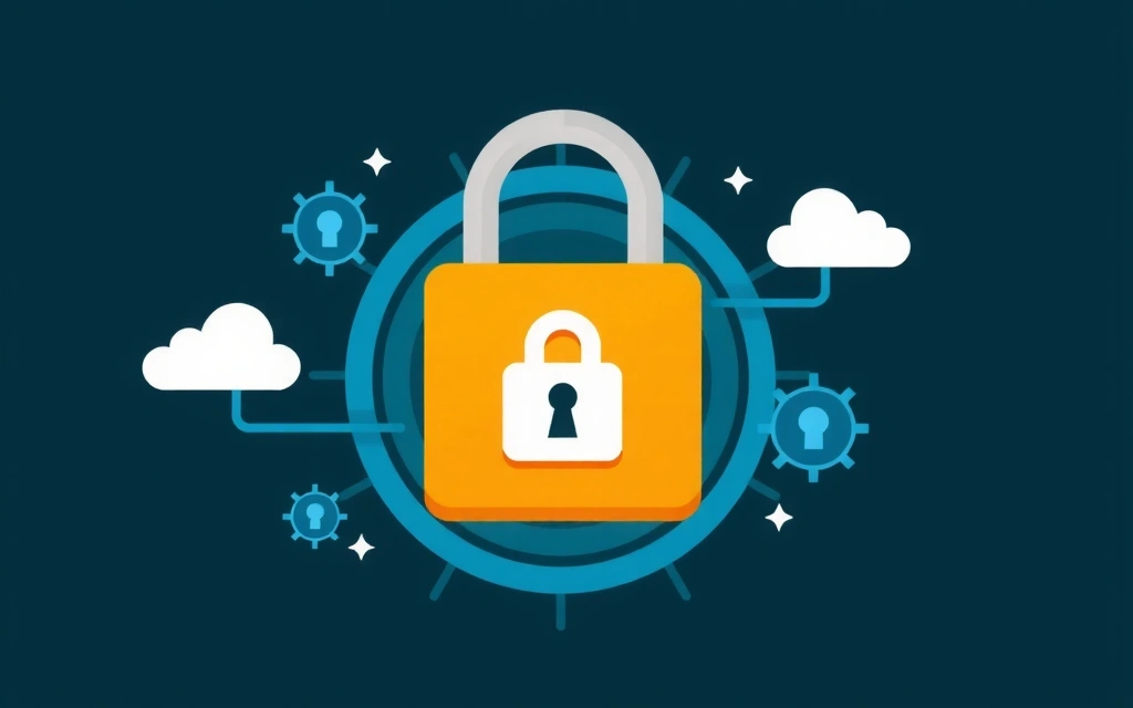 Ilustrace bezpečného digitálního prostředí a soukromí dat