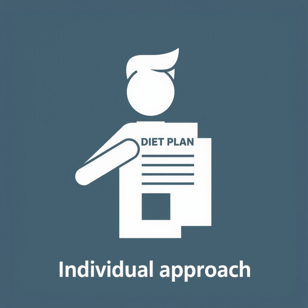 Ikona osoby z indywidualnym planem żywieniowym